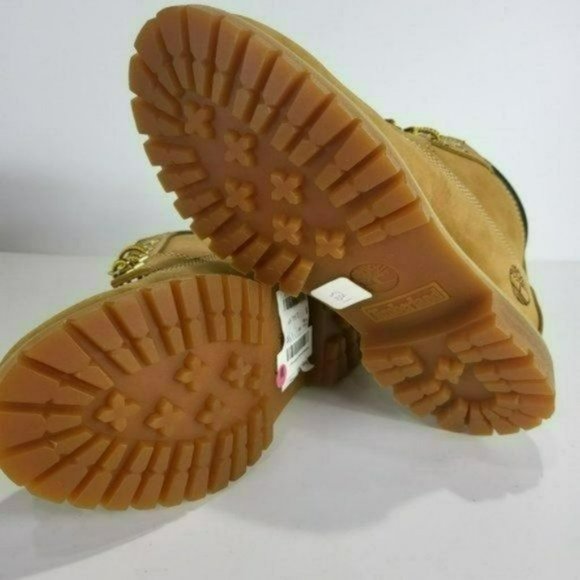 Timberland Nellie Lace Up Utility Waterproof Lug Sole Boots Wheat - Picture 8 of 8